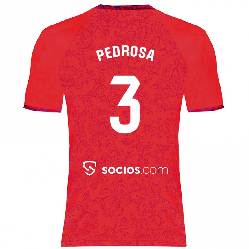 Niño Fútbol Camiseta Adrià Pedrosa #3 Rojo 2ª Equipación 2024/25