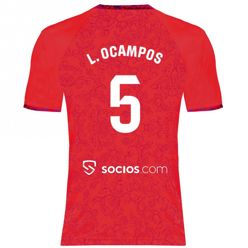 Niño Fútbol Camiseta Lucas Ocampos #5 Rojo 2ª Equipación 2024/25