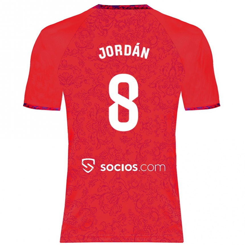 Niño Fútbol Camiseta Joan Jordán #8 Rojo 2ª Equipación 2024/25