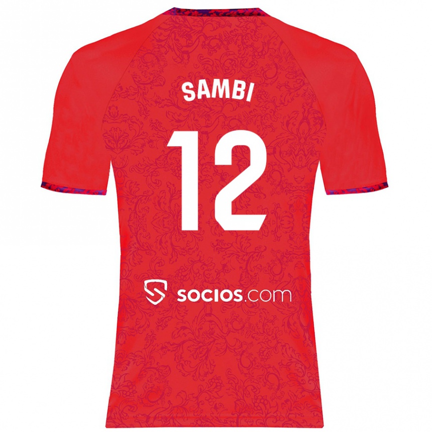 Niño Fútbol Camiseta Albert Sambi Lokonga #12 Rojo 2ª Equipación 2024/25