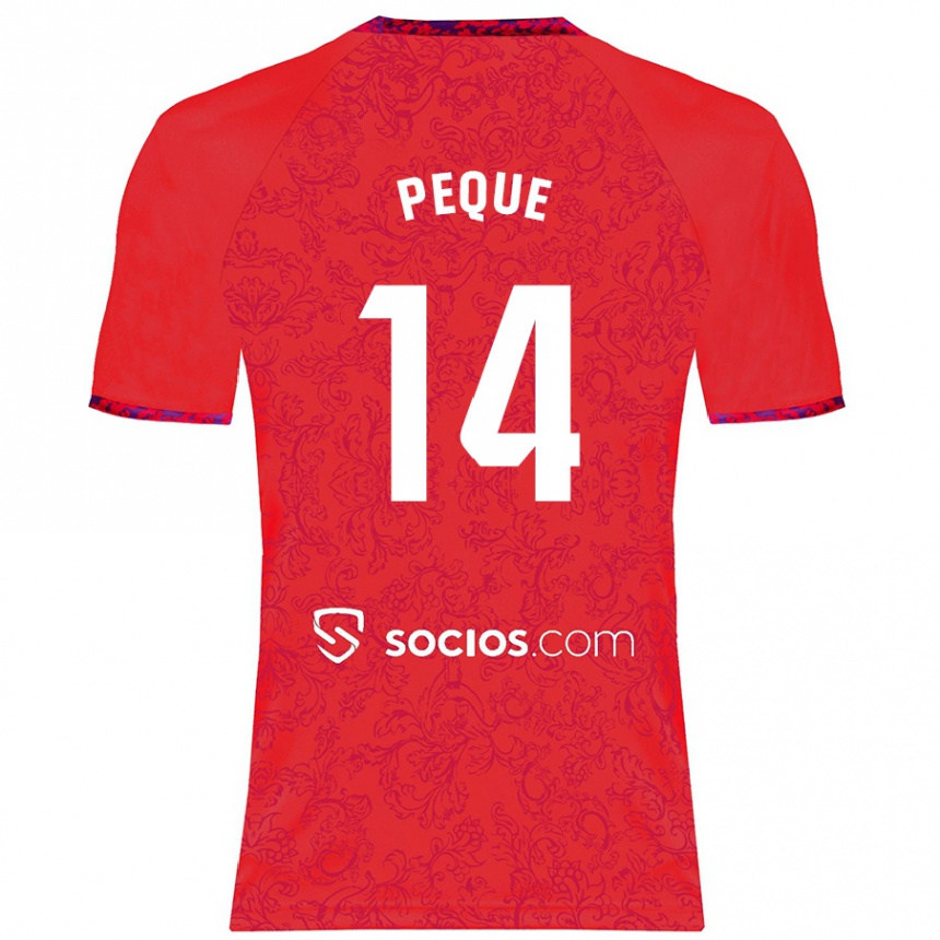 Niño Fútbol Camiseta Peque Fernández #14 Rojo 2ª Equipación 2024/25