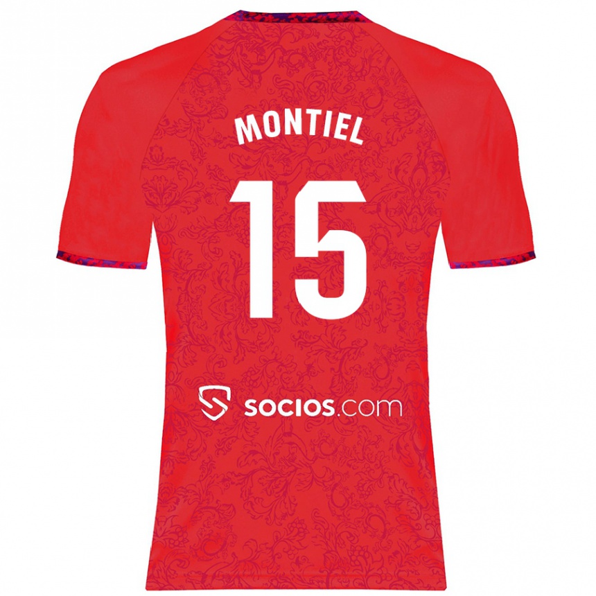 Niño Fútbol Camiseta Gonzalo Montiel #15 Rojo 2ª Equipación 2024/25