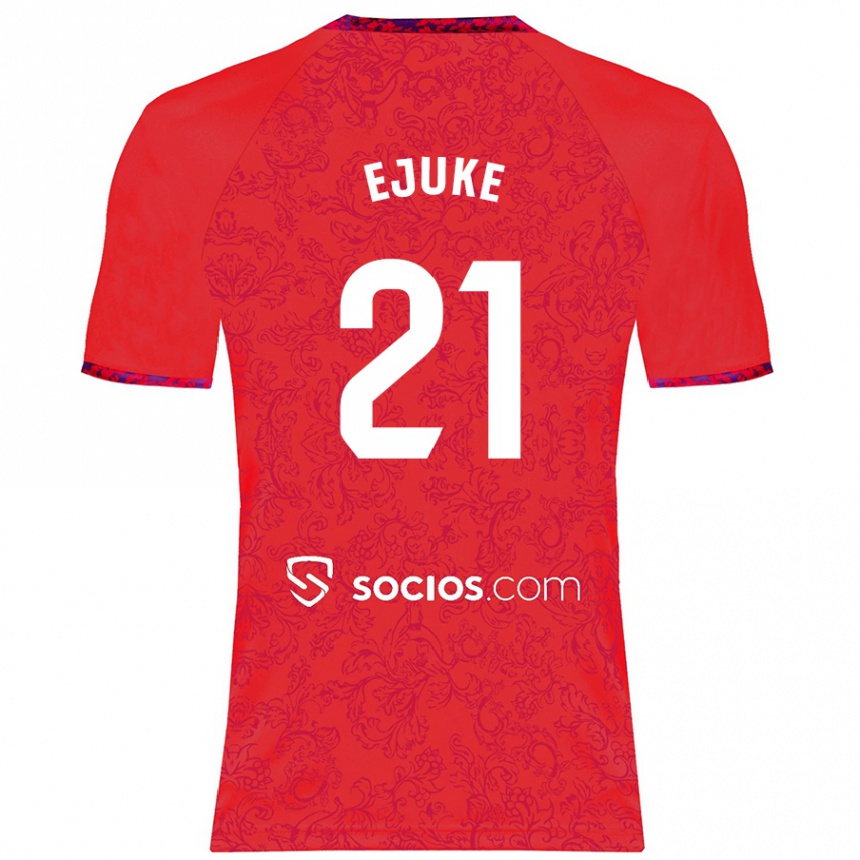 Niño Fútbol Camiseta Chidera Ejuke #21 Rojo 2ª Equipación 2024/25