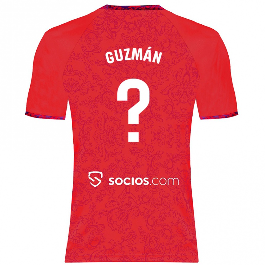 Niño Fútbol Camiseta Gonzalo Guzmán #0 Rojo 2ª Equipación 2024/25