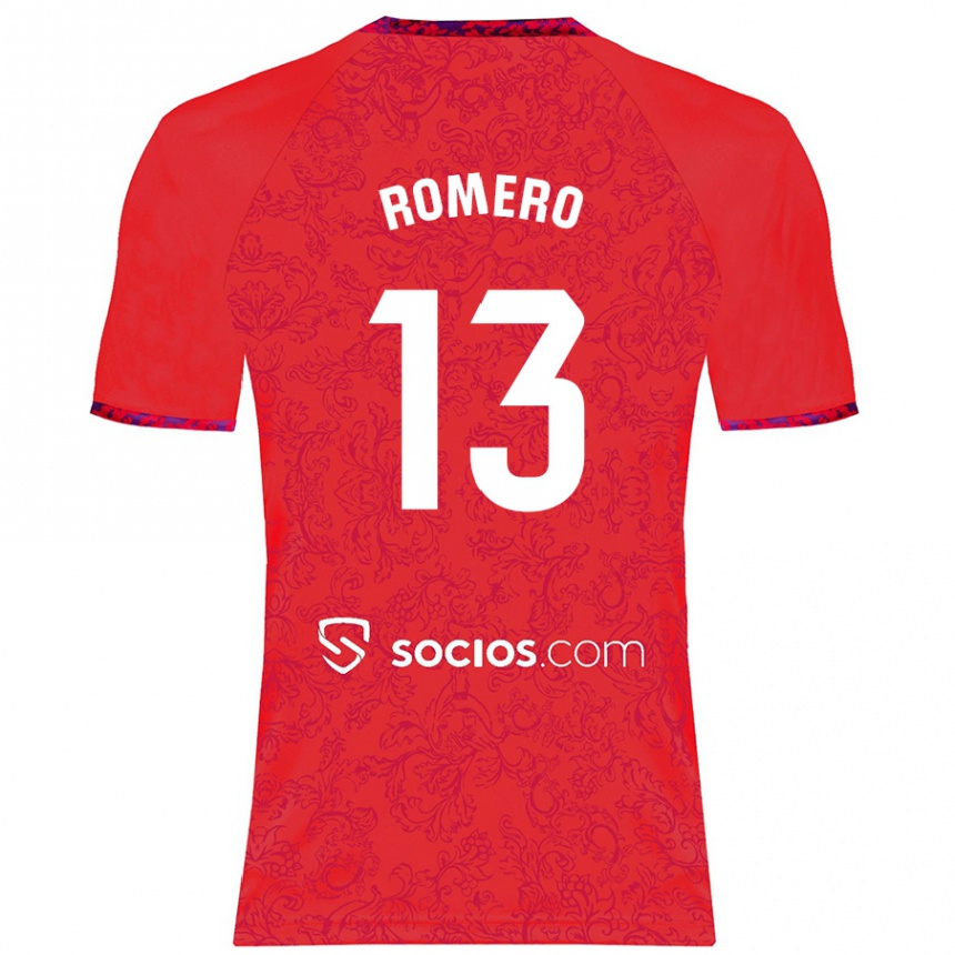 Niño Fútbol Camiseta Rafael Romero #13 Rojo 2ª Equipación 2024/25