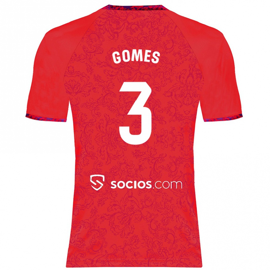 Niño Fútbol Camiseta Diana Gomes #3 Rojo 2ª Equipación 2024/25