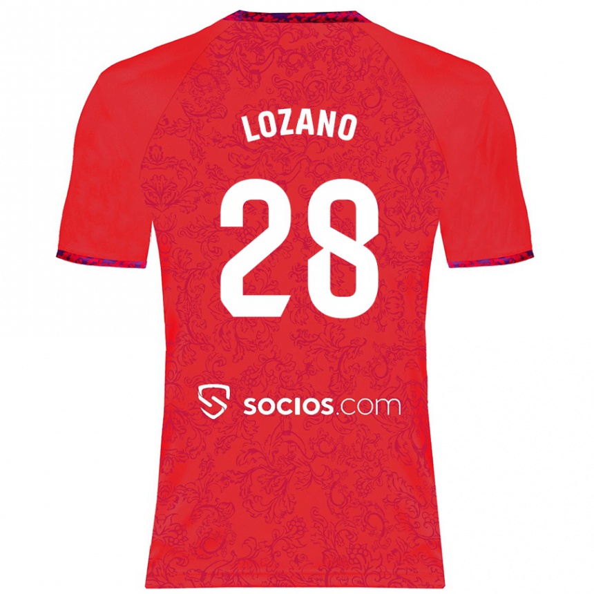 Niño Fútbol Camiseta Elena Lozano #28 Rojo 2ª Equipación 2024/25