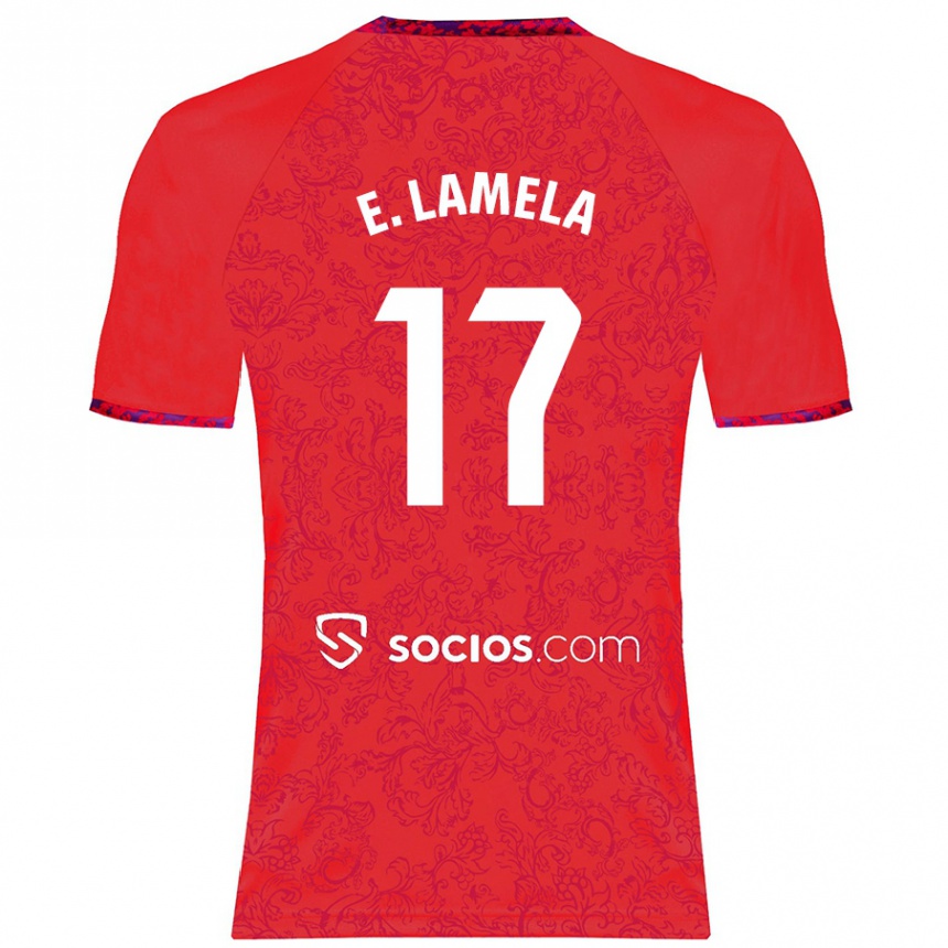 Niño Fútbol Camiseta Erik Lamela #17 Rojo 2ª Equipación 2024/25