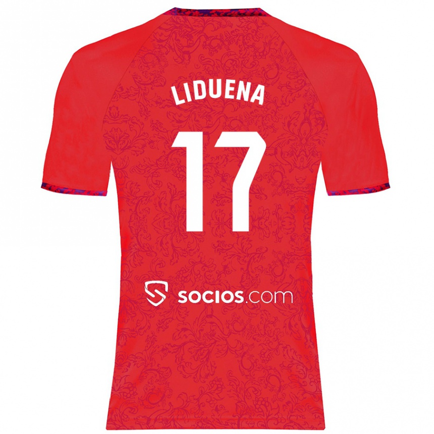 Niño Fútbol Camiseta Daniel Lidueña #17 Rojo 2ª Equipación 2024/25