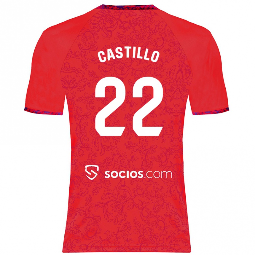 Niño Fútbol Camiseta José Castillo #22 Rojo 2ª Equipación 2024/25