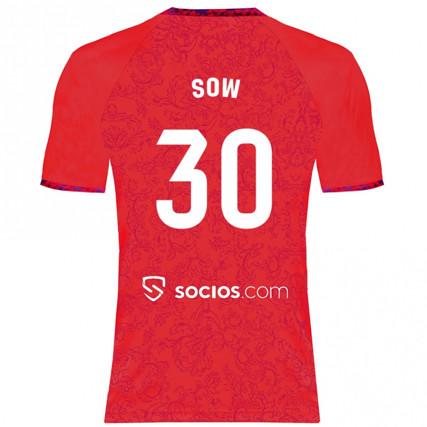 Niño Fútbol Camiseta Ibrahima Sow #30 Rojo 2ª Equipación 2024/25