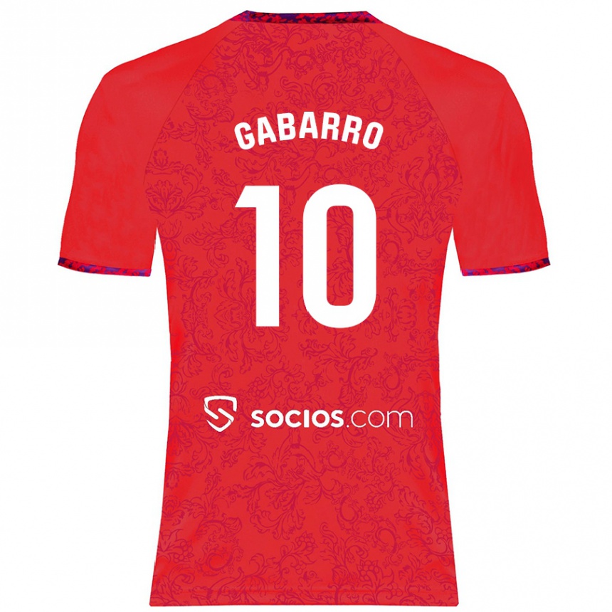 Niño Fútbol Camiseta María Inmaculada Gabarro Romero #10 Rojo 2ª Equipación 2024/25