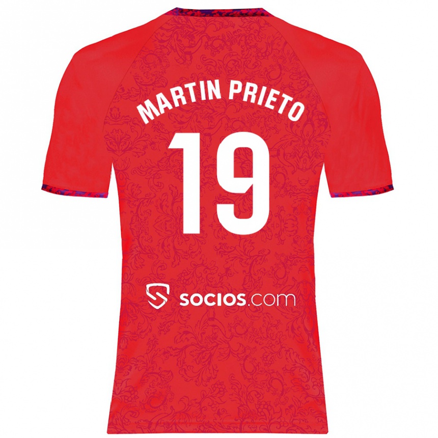 Niño Fútbol Camiseta Cristina Martín-Prieto Gutiérrez #19 Rojo 2ª Equipación 2024/25