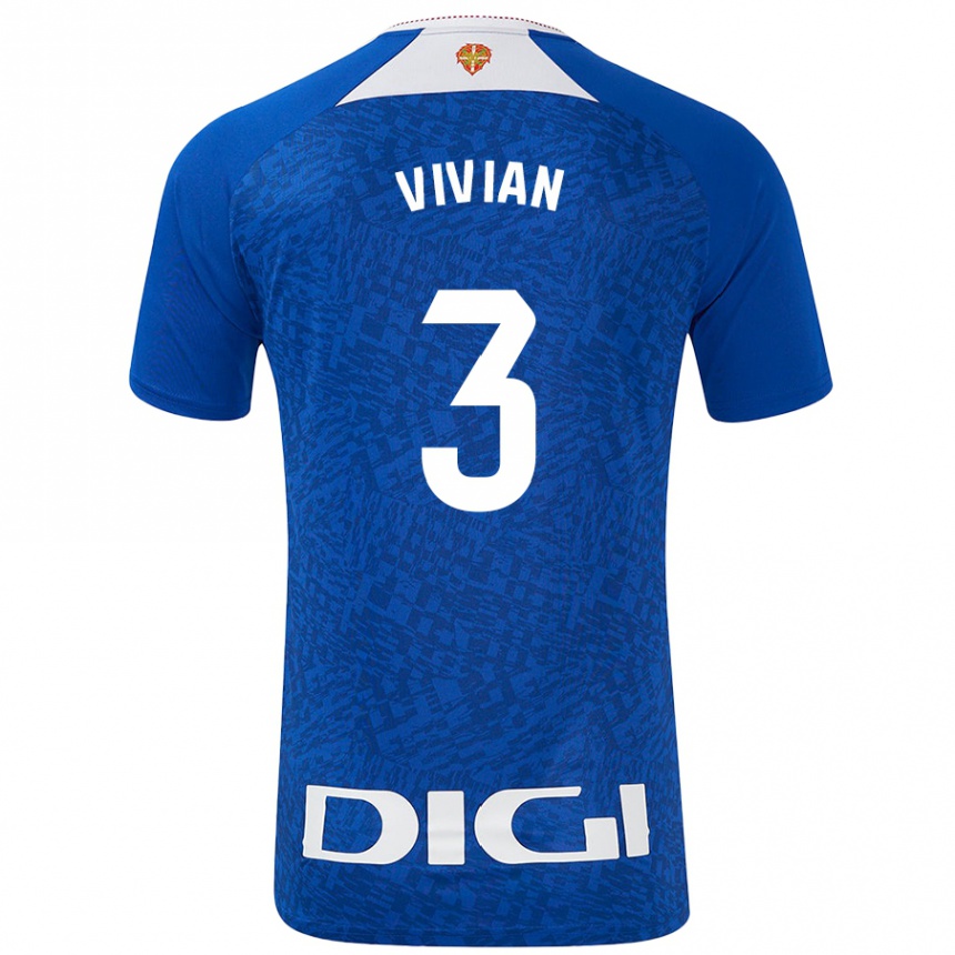 Niño Fútbol Camiseta Dani Vivian #3 Azul Real 2ª Equipación 2024/25