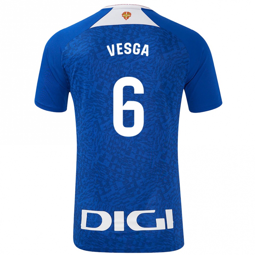 Niño Fútbol Camiseta Mikel Vesga #6 Azul Real 2ª Equipación 2024/25