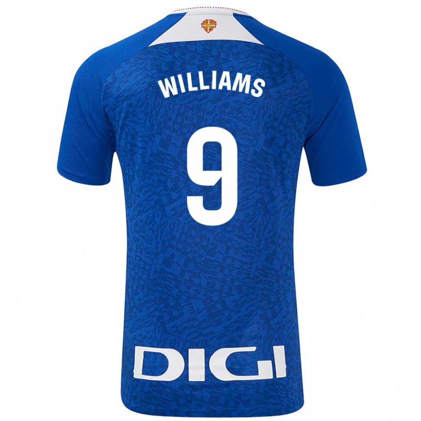 Niño Fútbol Camiseta Iñaki Williams #9 Azul Real 2ª Equipación 2024/25