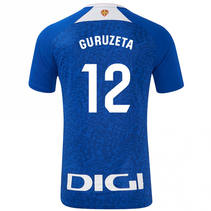 Niño Fútbol Camiseta Gorka Guruzeta #12 Azul Real 2ª Equipación 2024/25