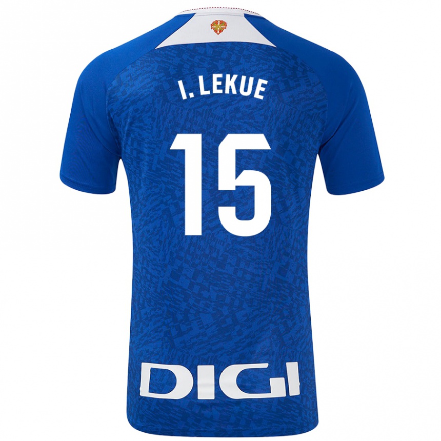 Niño Fútbol Camiseta Iñigo Lekue #15 Azul Real 2ª Equipación 2024/25