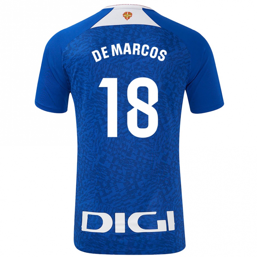 Niño Fútbol Camiseta Óscar De Marcos #18 Azul Real 2ª Equipación 2024/25