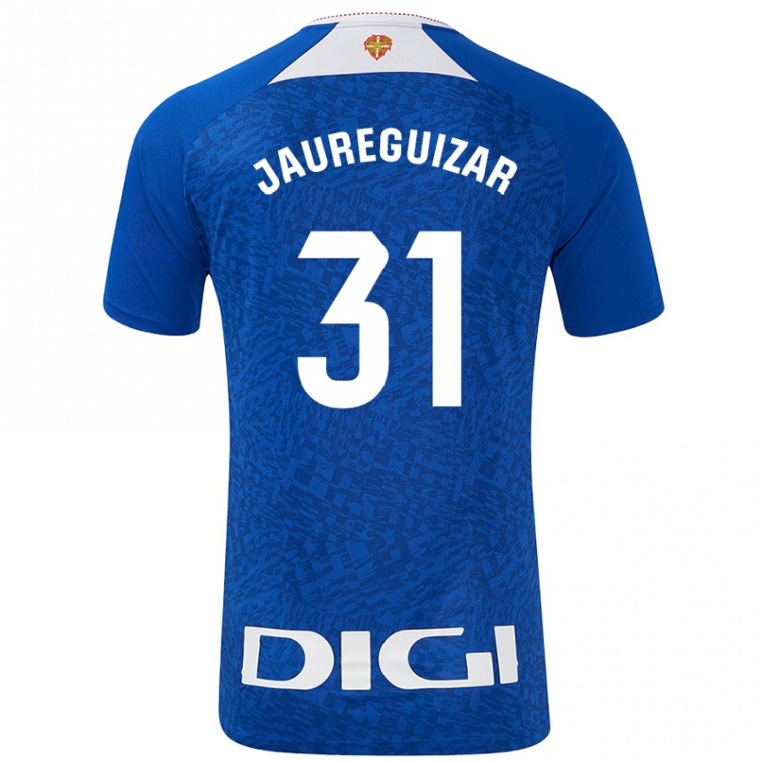 Niño Fútbol Camiseta Mikel Jauregizar #31 Azul Real 2ª Equipación 2024/25