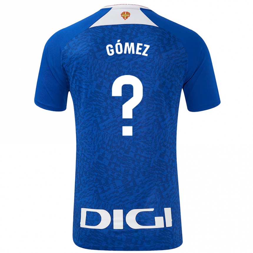 Niño Fútbol Camiseta Xabi Gómez #0 Azul Real 2ª Equipación 2024/25