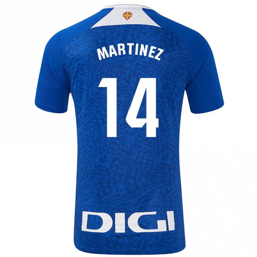 Niño Fútbol Camiseta Pablo Martínez #14 Azul Real 2ª Equipación 2024/25