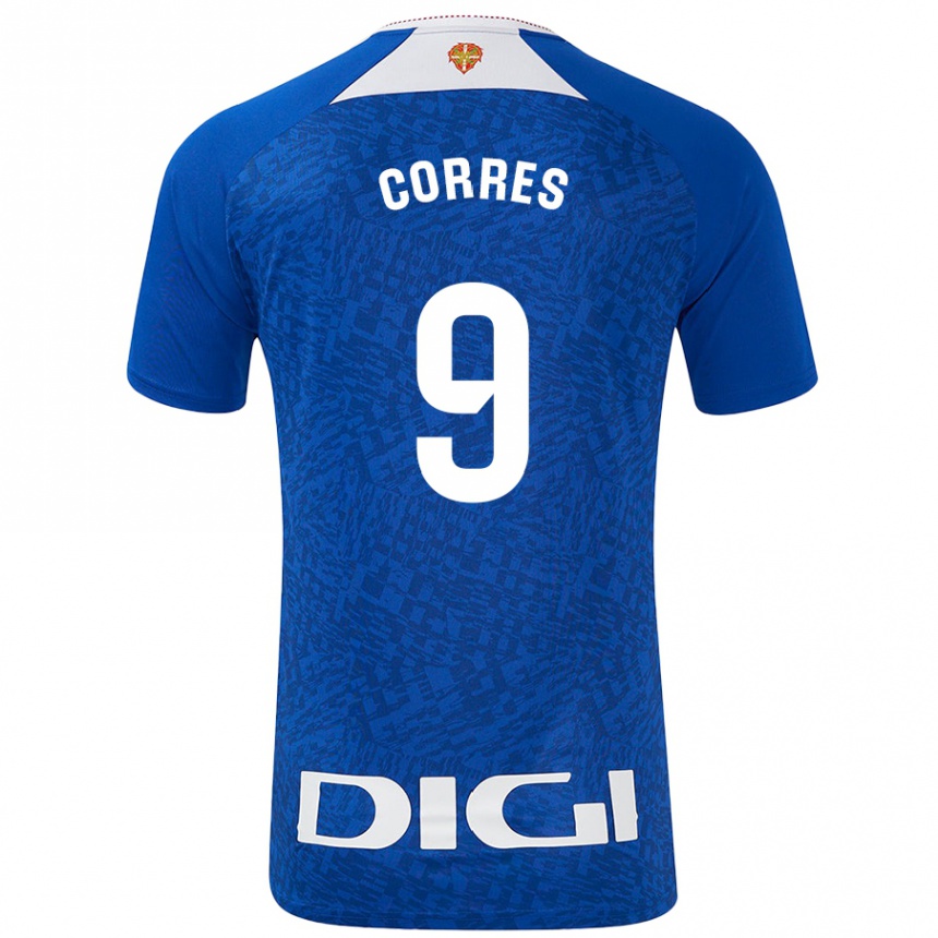 Niño Fútbol Camiseta Yulema Corres #9 Azul Real 2ª Equipación 2024/25