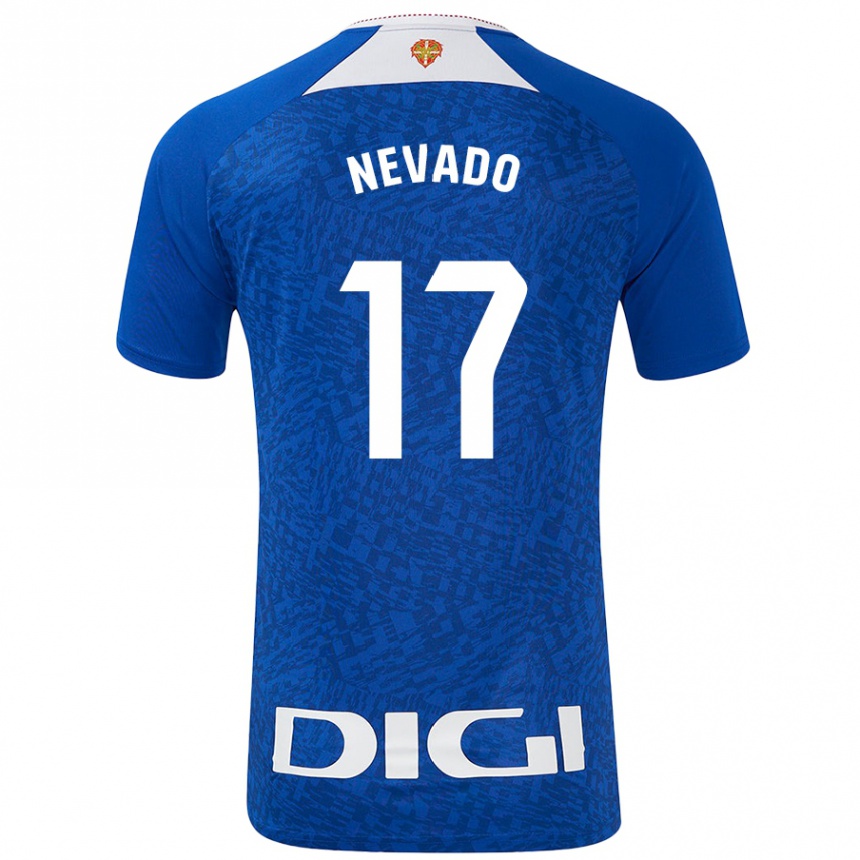 Niño Fútbol Camiseta Nerea Nevado Gómez #17 Azul Real 2ª Equipación 2024/25