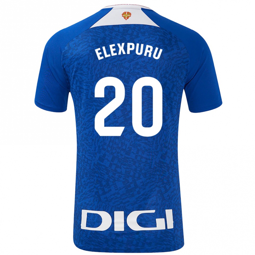 Niño Fútbol Camiseta Ane Elexpuru Añorga #20 Azul Real 2ª Equipación 2024/25