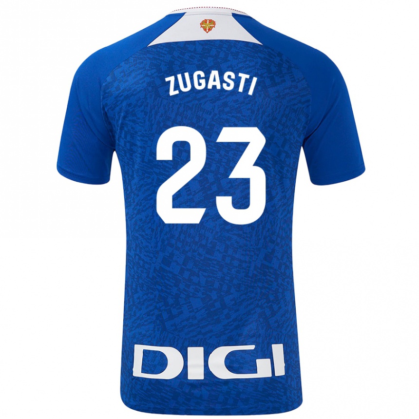 Niño Fútbol Camiseta Patricia Zugasti Oses #23 Azul Real 2ª Equipación 2024/25