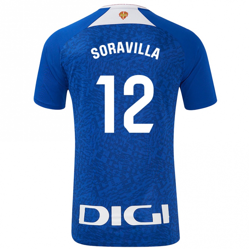 Niño Fútbol Camiseta Ander Soravilla #12 Azul Real 2ª Equipación 2024/25