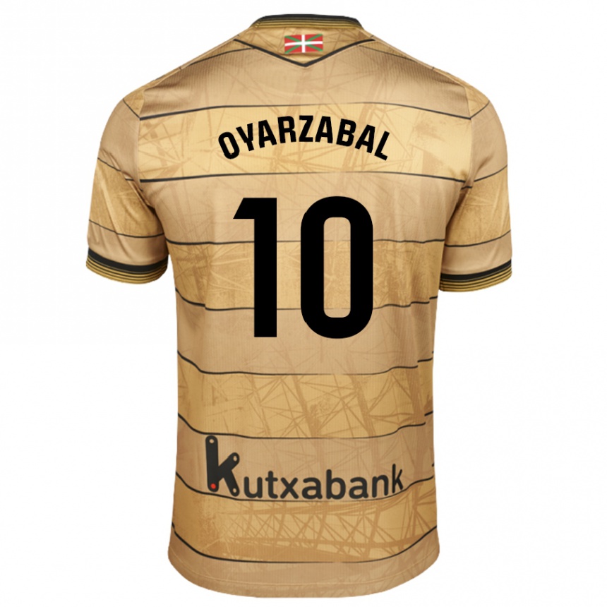 Niño Fútbol Camiseta Mikel Oyarzabal #10 Marrón 2ª Equipación 2024/25