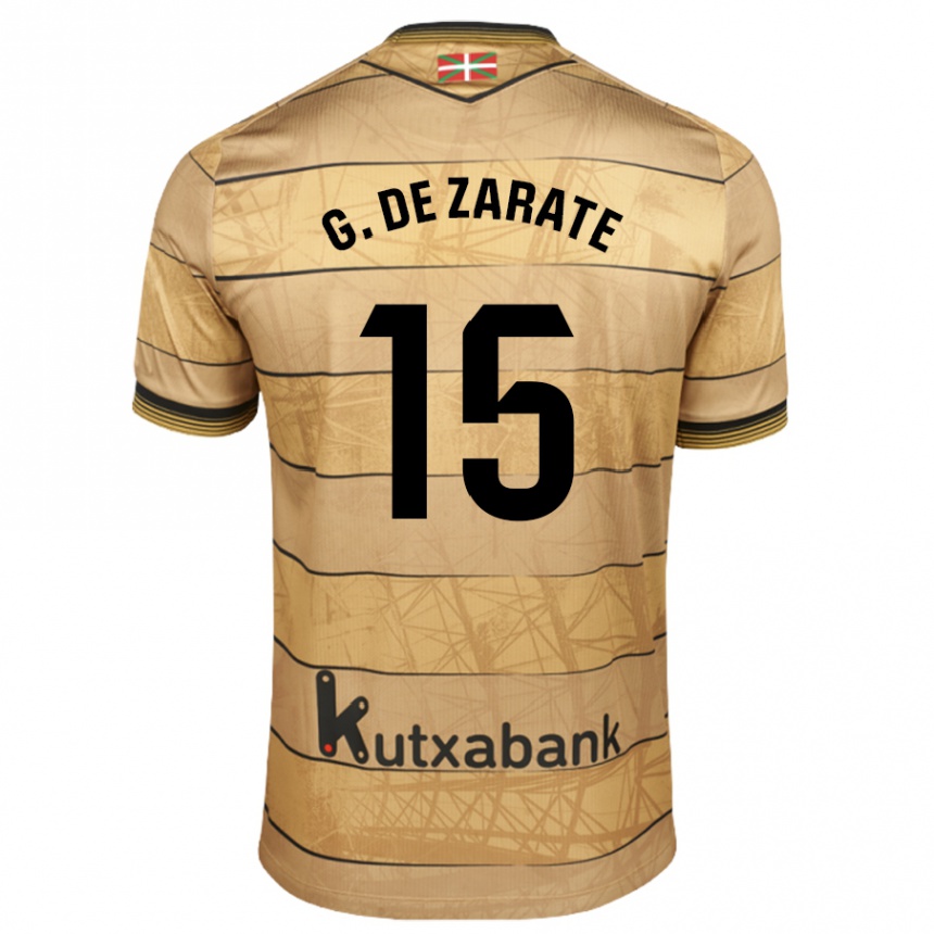 Niño Fútbol Camiseta Urko González De Zarate #15 Marrón 2ª Equipación 2024/25