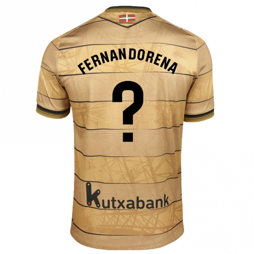 Niño Fútbol Camiseta Alex Fernandorena #0 Marrón 2ª Equipación 2024/25