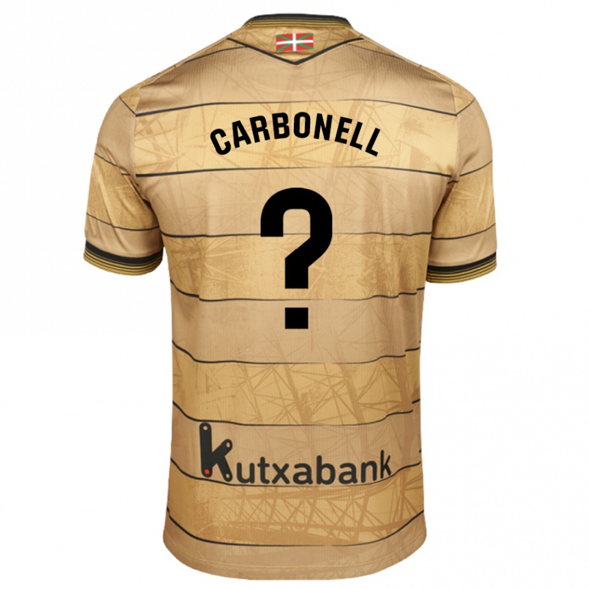 Niño Fútbol Camiseta Tomy Carbonell #0 Marrón 2ª Equipación 2024/25