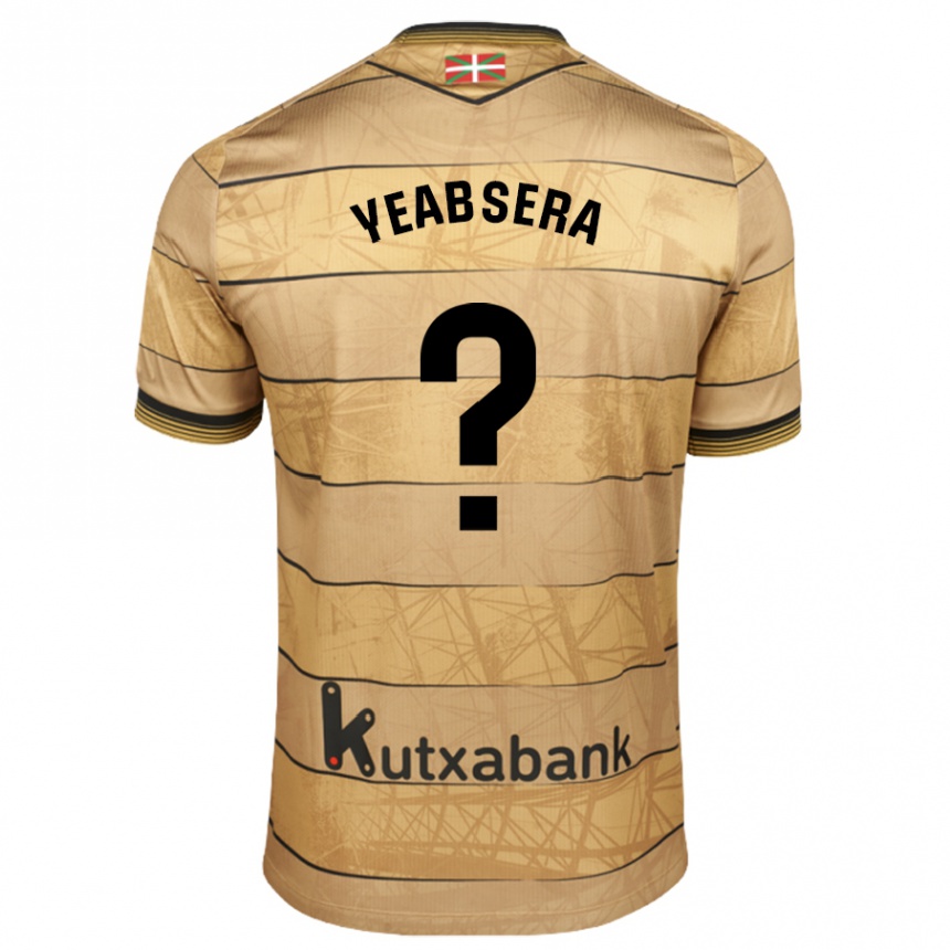 Niño Fútbol Camiseta Jon Yeabsera #0 Marrón 2ª Equipación 2024/25