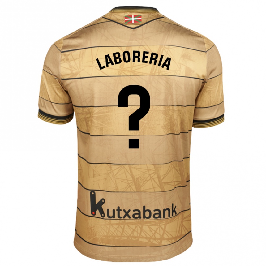 Niño Fútbol Camiseta Marc Laborería #0 Marrón 2ª Equipación 2024/25