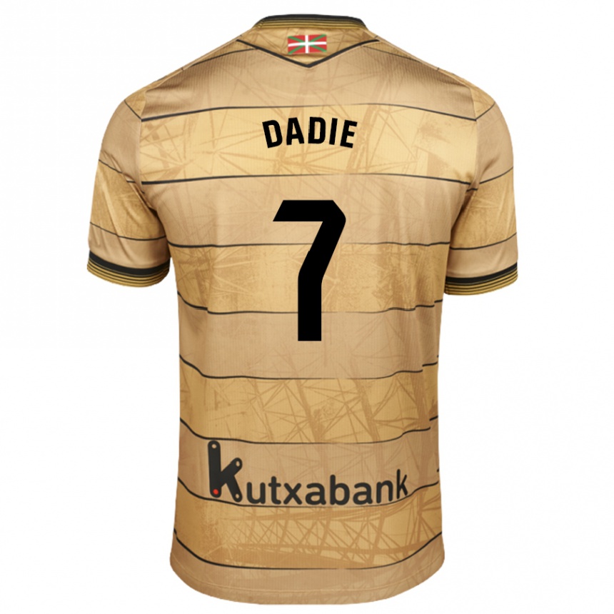 Niño Fútbol Camiseta Alberto Dadie #7 Marrón 2ª Equipación 2024/25