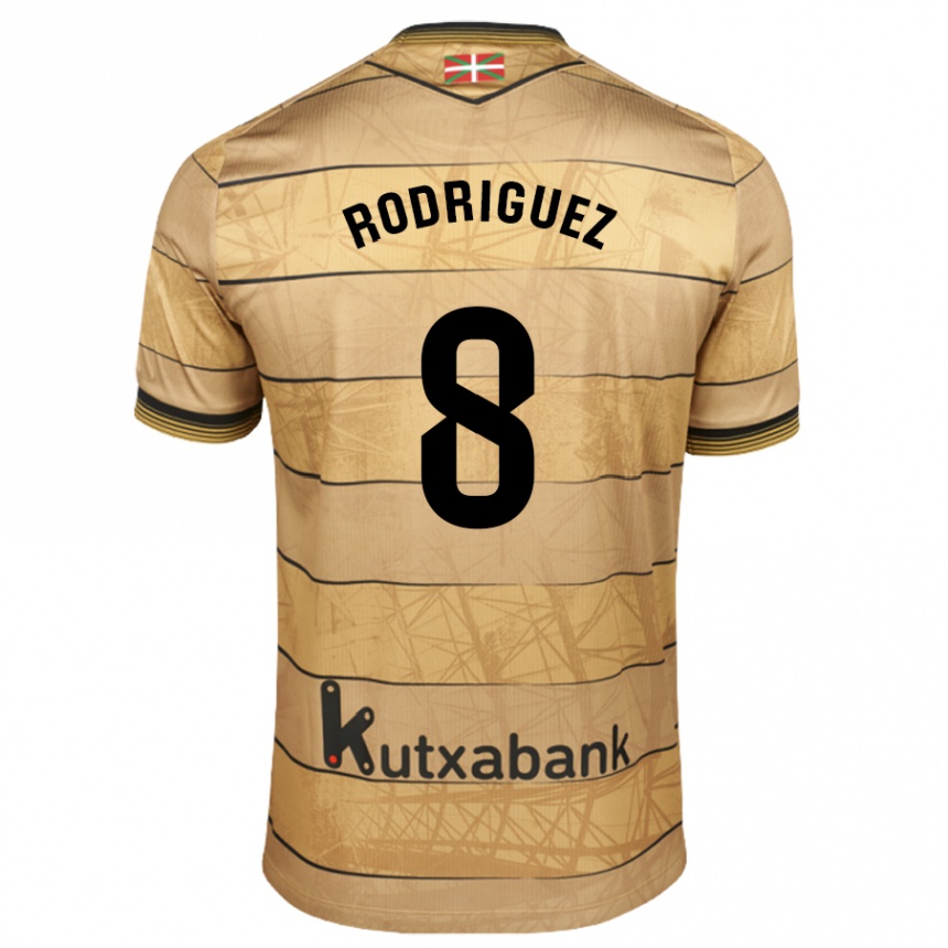 Niño Fútbol Camiseta Mikel Rodriguez #8 Marrón 2ª Equipación 2024/25