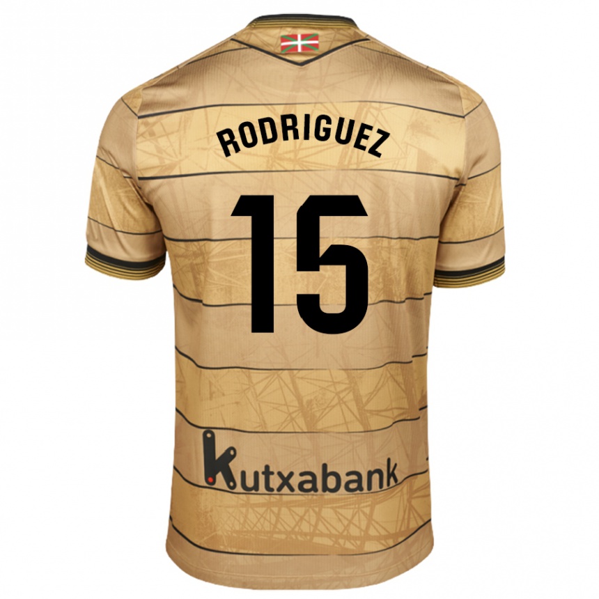 Niño Fútbol Camiseta Peru Rodríguez #15 Marrón 2ª Equipación 2024/25