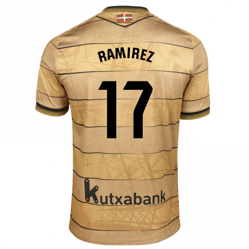 Niño Fútbol Camiseta Darío Ramirez #17 Marrón 2ª Equipación 2024/25