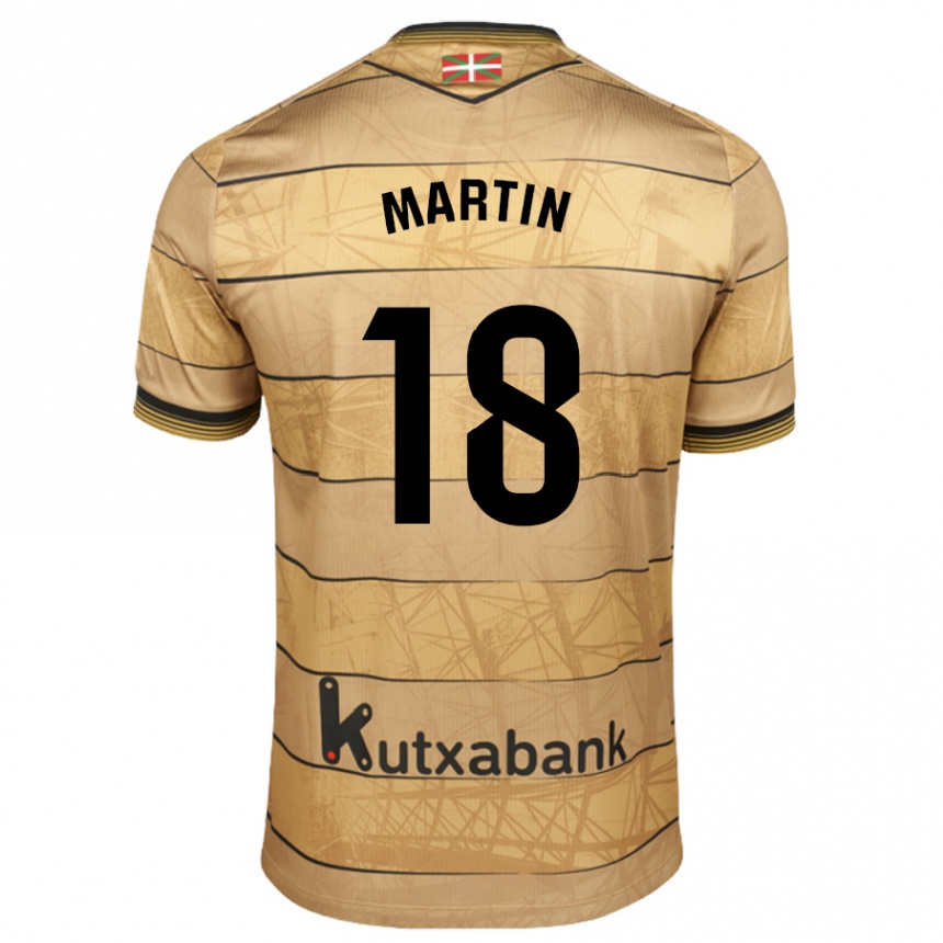 Niño Fútbol Camiseta Hugo Martín #18 Marrón 2ª Equipación 2024/25