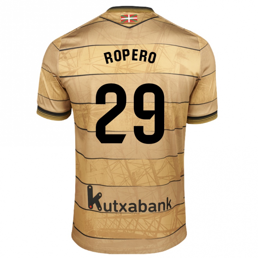 Niño Fútbol Camiseta Iker Ropero #29 Marrón 2ª Equipación 2024/25