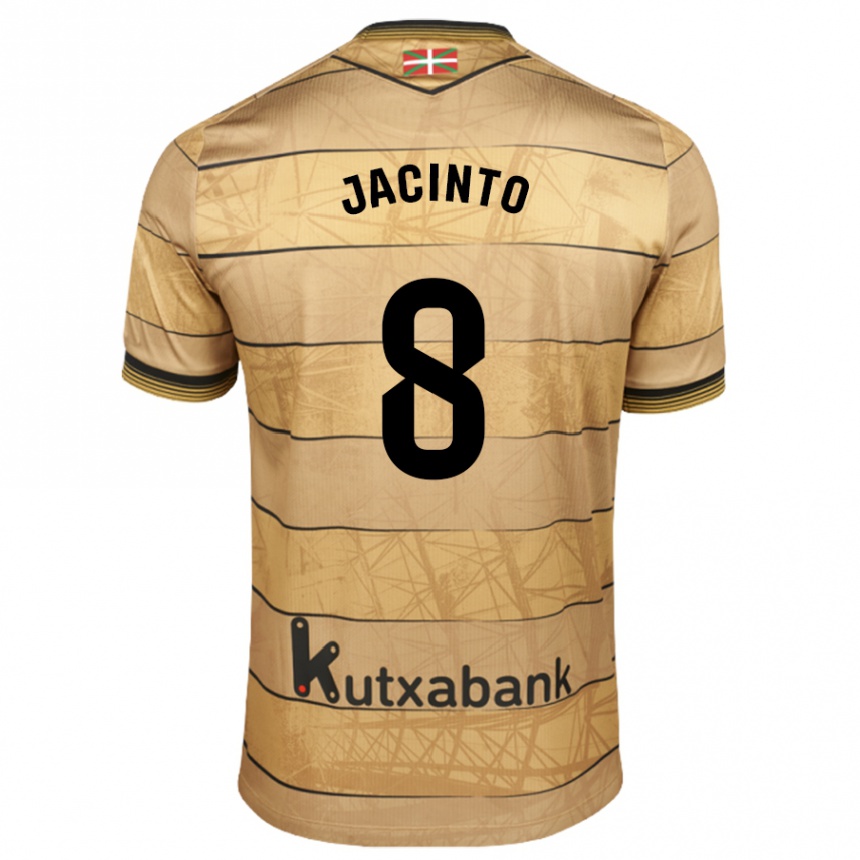 Niño Fútbol Camiseta Andreia De Jesus Jacinto #8 Marrón 2ª Equipación 2024/25