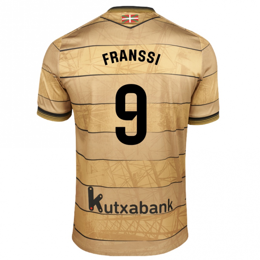 Niño Fútbol Camiseta Sanni Maija Franssi #9 Marrón 2ª Equipación 2024/25