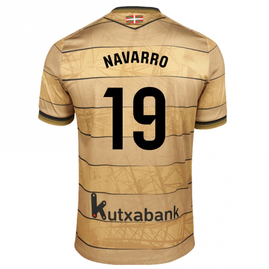 Niño Fútbol Camiseta Lorena Navarro #19 Marrón 2ª Equipación 2024/25