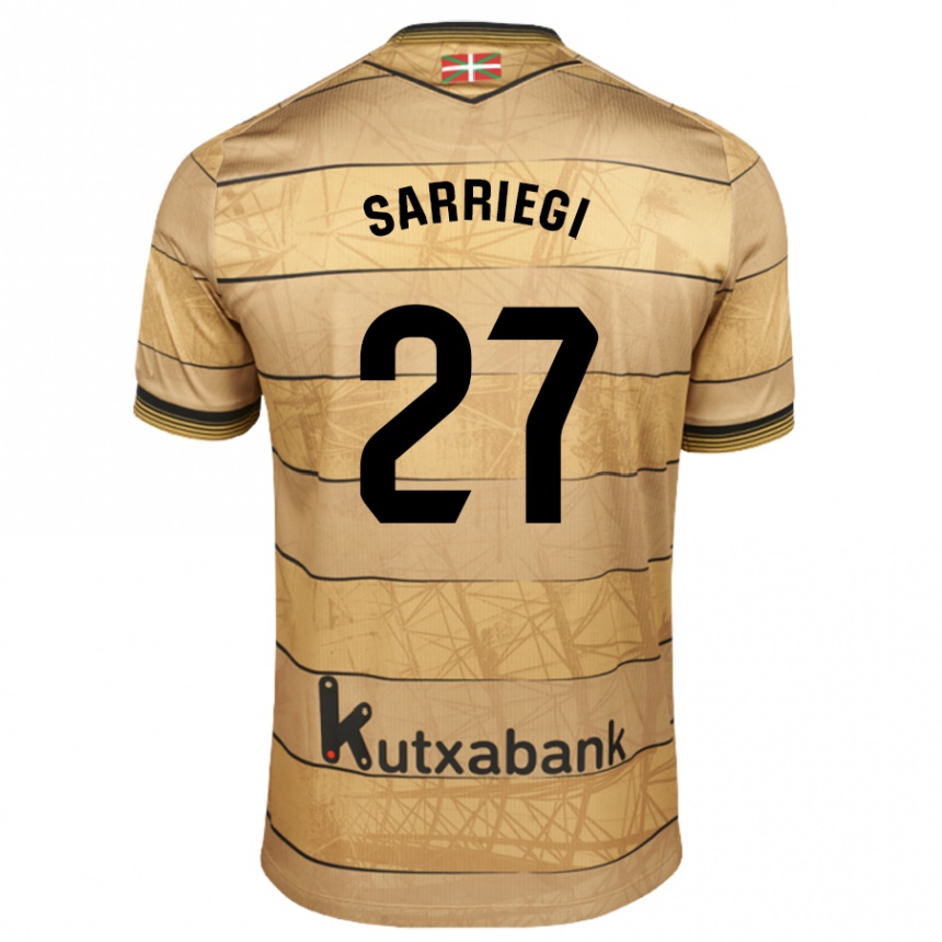 Niño Fútbol Camiseta Nora Sarriegi #27 Marrón 2ª Equipación 2024/25