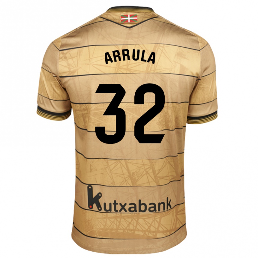 Niño Fútbol Camiseta Julia Arrula #32 Marrón 2ª Equipación 2024/25