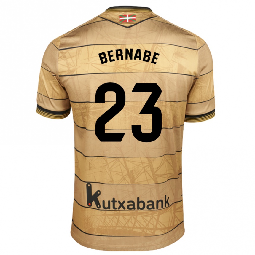 Niño Fútbol Camiseta Alejandra Bernabé De Santiago #23 Marrón 2ª Equipación 2024/25