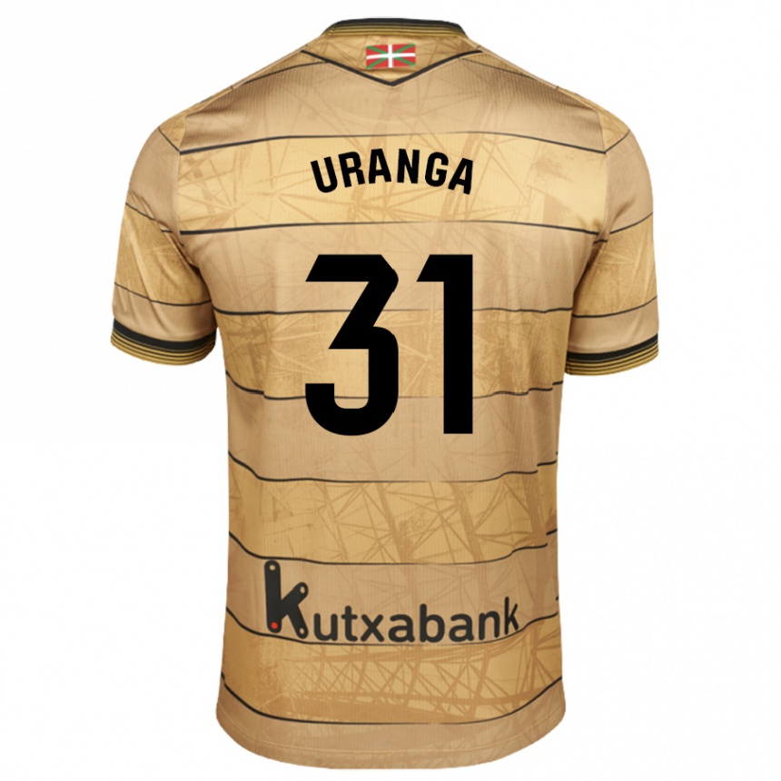 Niño Fútbol Camiseta Haizea Uranga Agirre #31 Marrón 2ª Equipación 2024/25